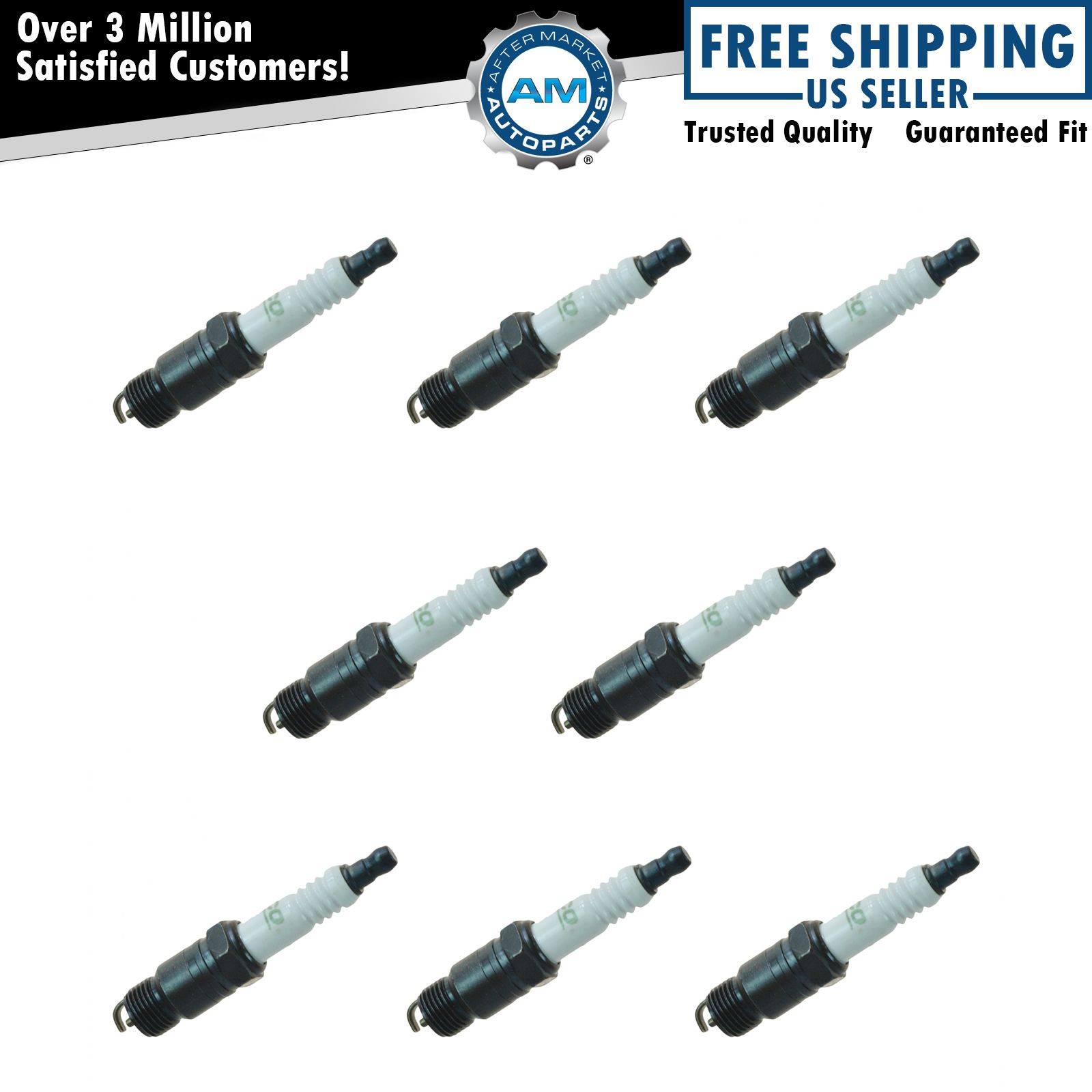 AC Delco R45TS Spark Plug Set of 8 for Chevy GMC Buick Cadillac Pontiac Olds New