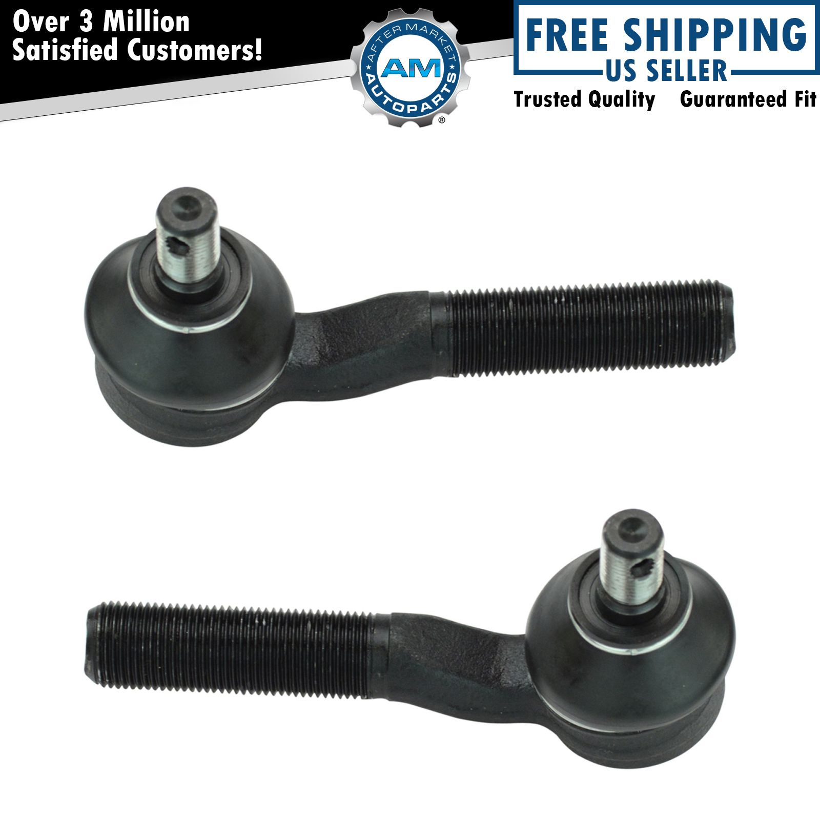 Detroit Axle Front Outer Tie Rod End Links (2Pc) – For 1986-1997 Nissan D21 Pickup