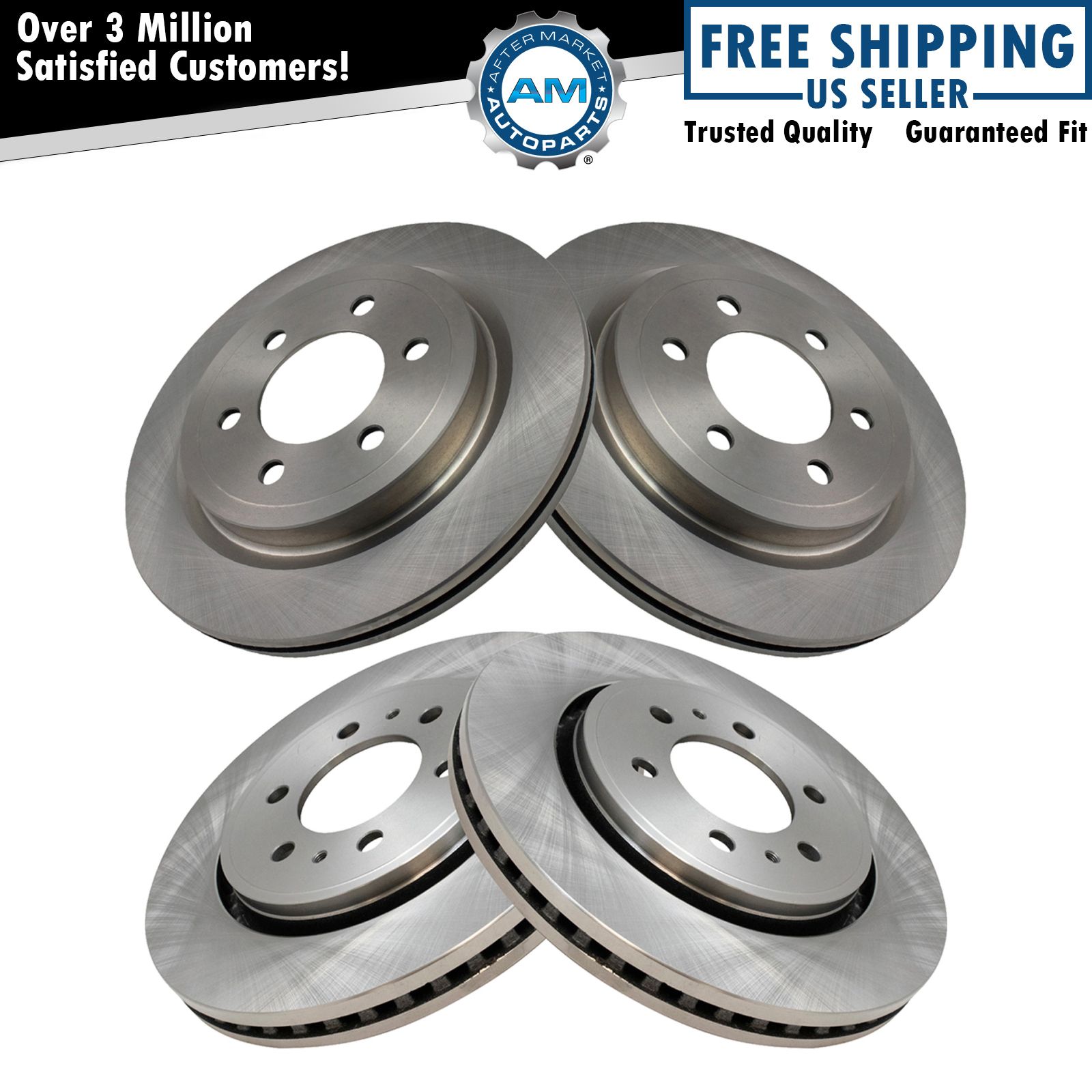 Brake Rotor Set Fits 2007-2021 Ford Expedition 2015-2020 F-150 Lincoln Navigator