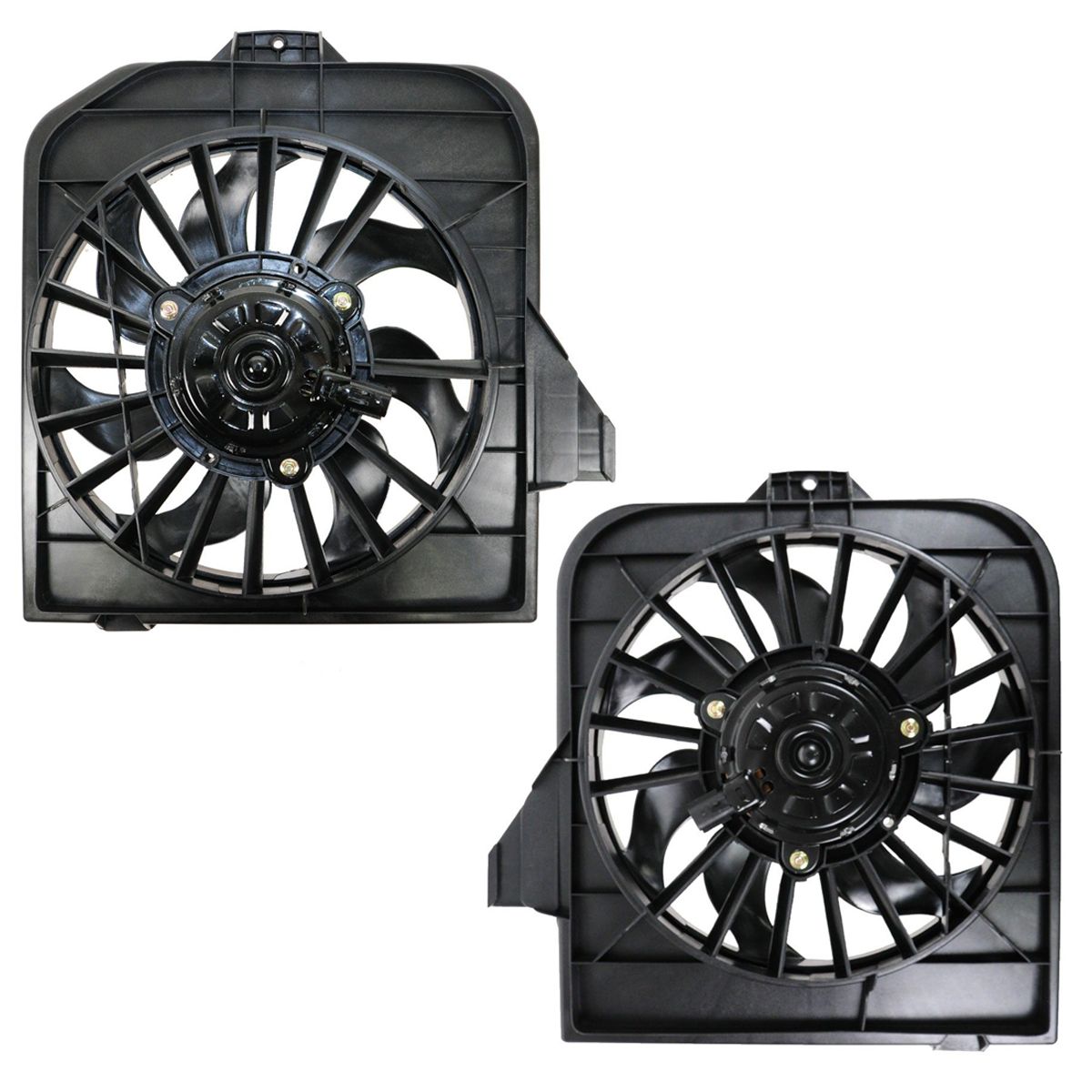 Radiator and AC Condenser Cooling Fan Kit Left Right Pair for 05-10 Odyssey Van