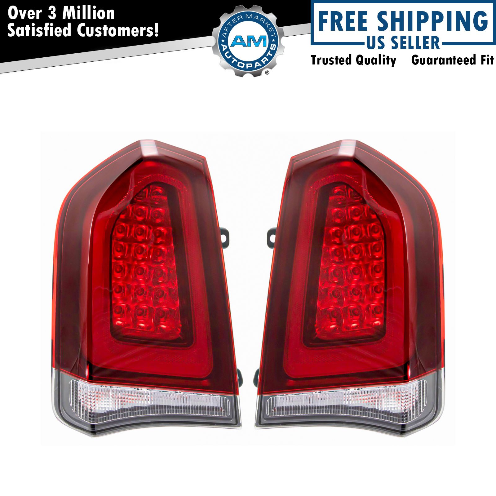 Black Trim Led Tail Light Lamp Assembly Pair Lh Rh Sides For Chrysler 300 Ebay 5436