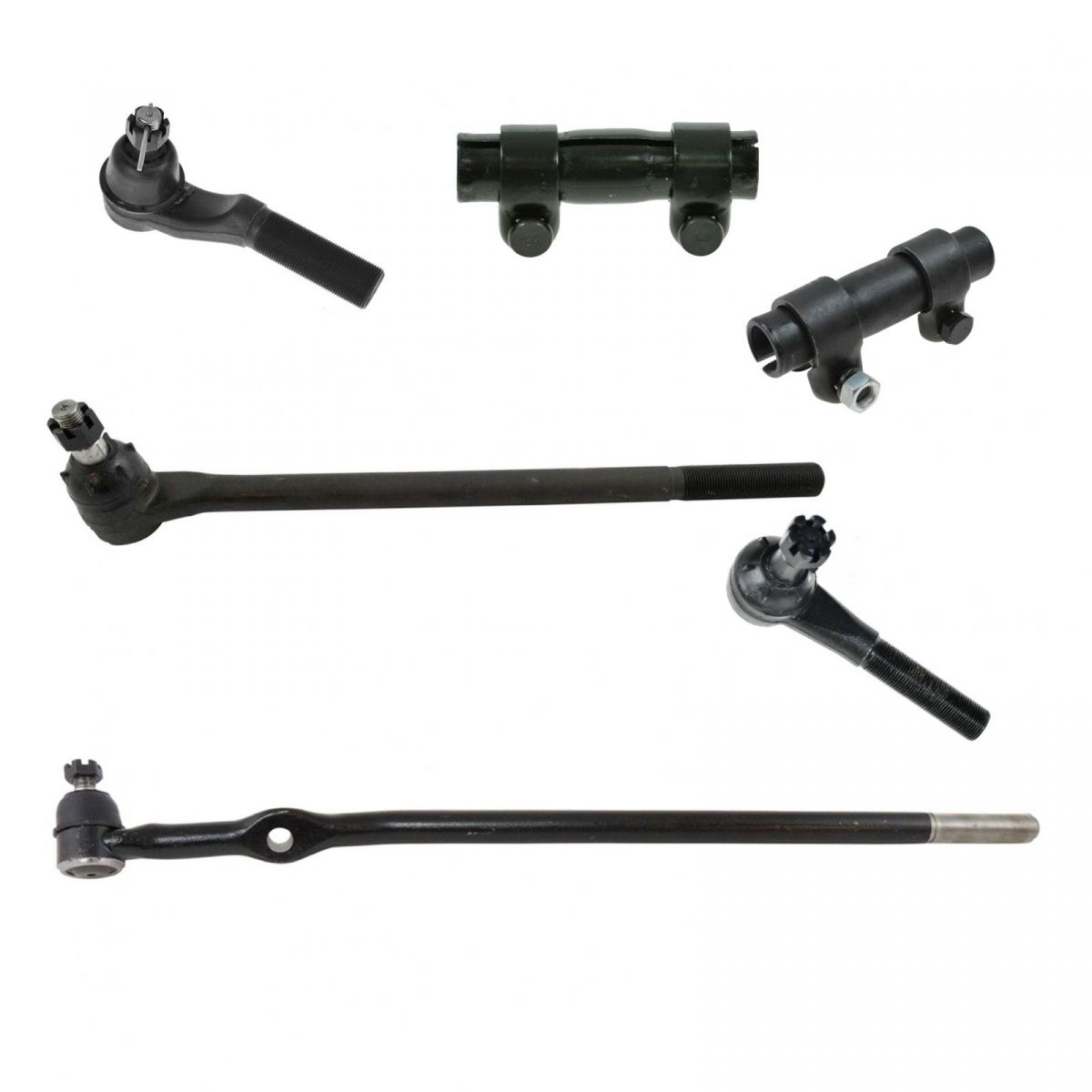 Front Inner & Outer Tie Rods with Adjusting Sleeves 6 Piece Steering
