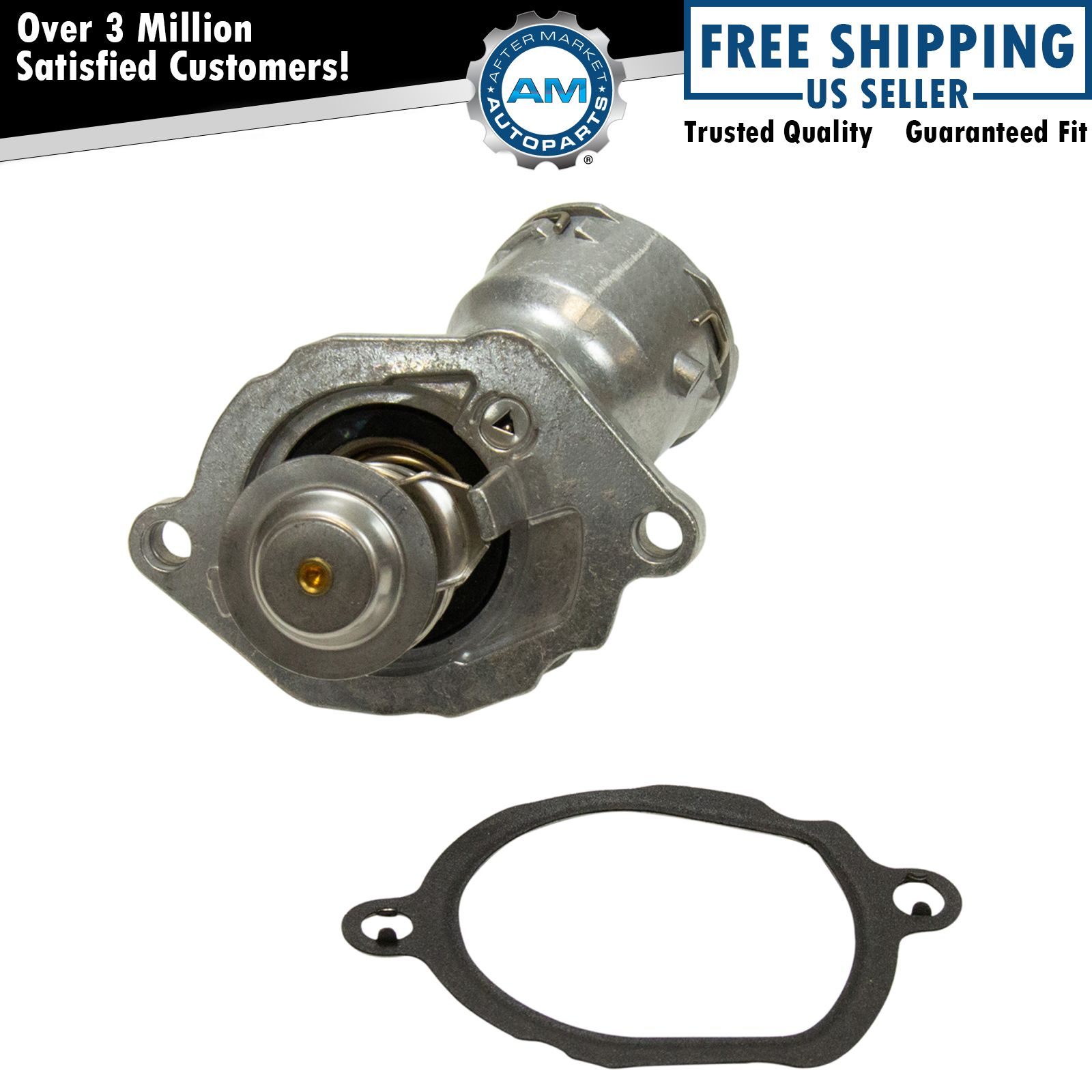 Engine Coolant Thermostat with Housing & Temp Sensor for Mercedes Benz Dodge