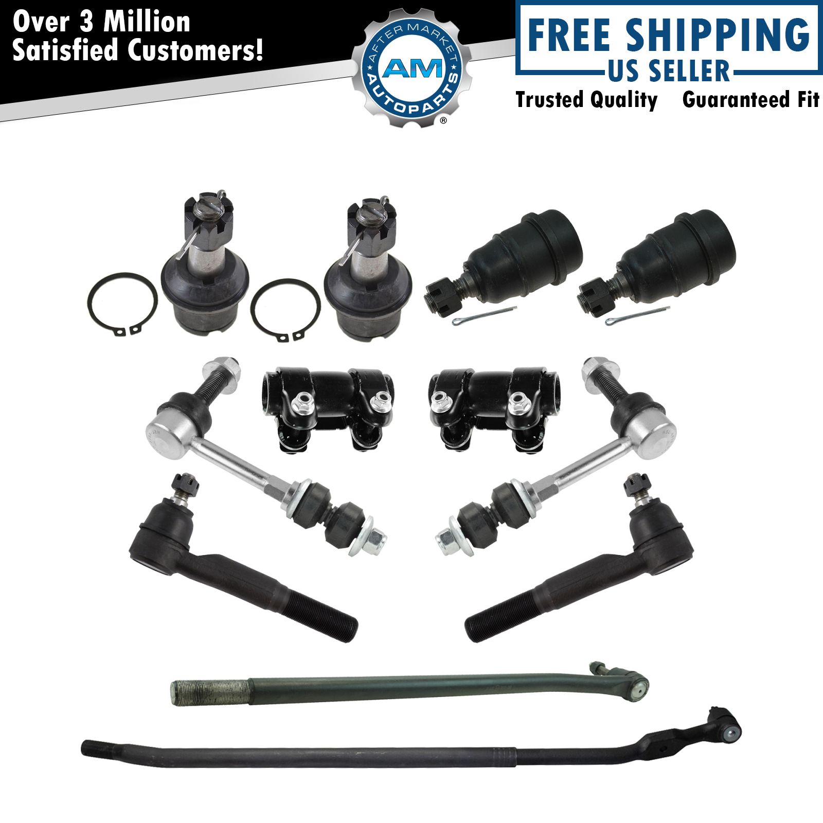 Front Steering & Suspension Kit For 2006-2008 Dodge Ram 1500 06-09 Ram 2500 3500