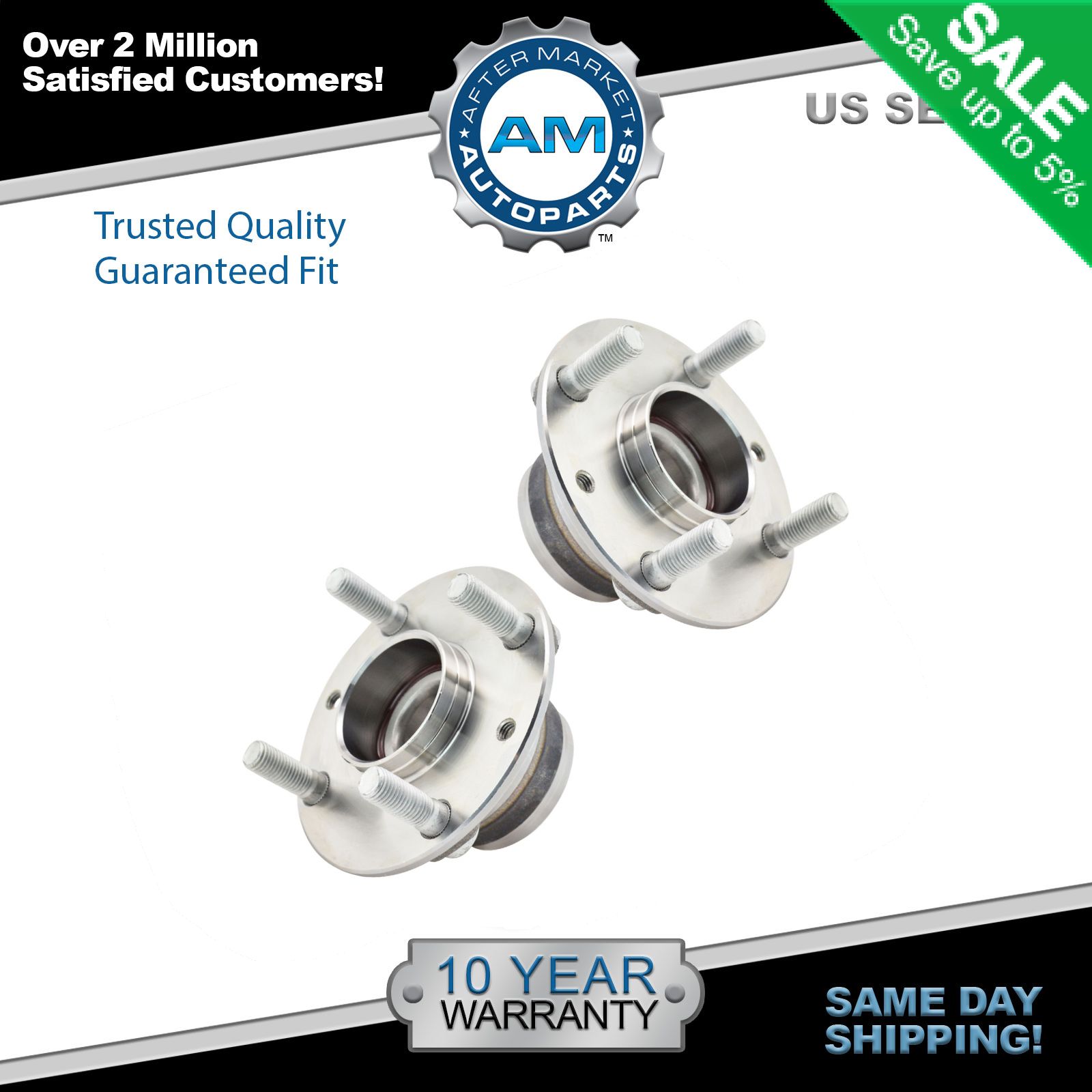 Front Wheel Hub & Bearing Assembly Pair Set for 9005 Mazda Miata eBay