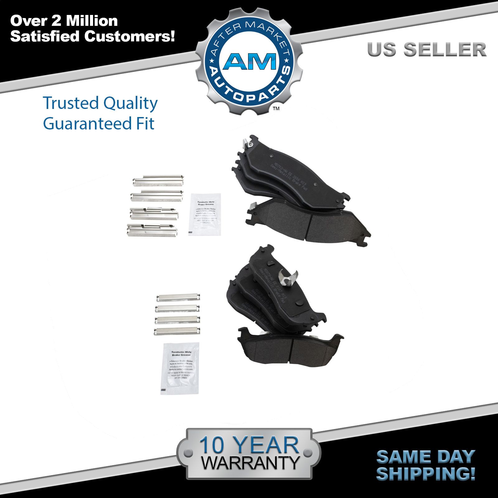 Front /& Rear Premium Posi Ceramic Disc Brake Pad Set for Ford Lincoln