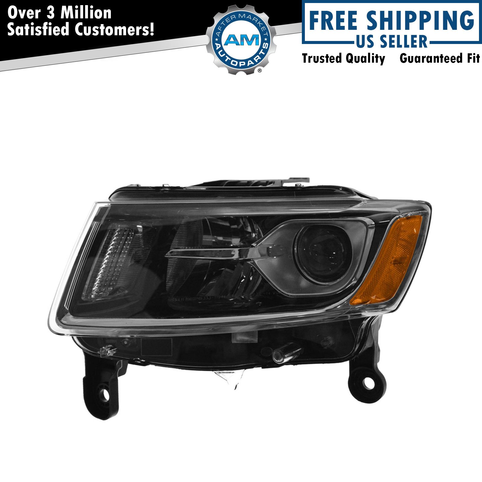 Left Headlight Assembly Halogen For 2014-2016 Jeep Grand Cherokee CH2502247