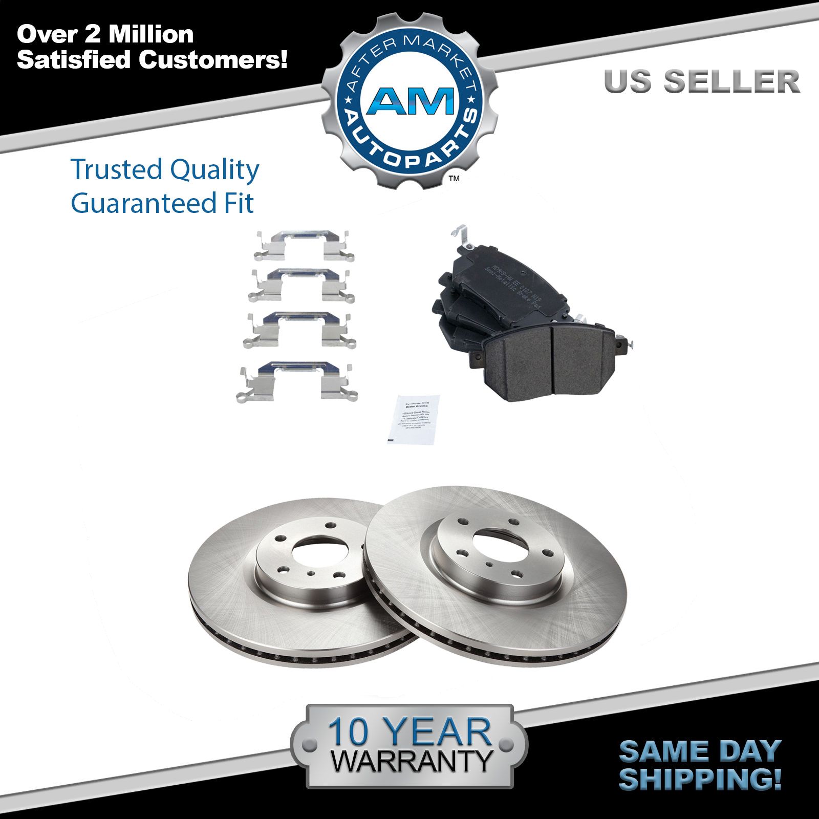 Nakamoto Semi-Metallic Brake Pad /& Rotor Front /& Rear Kit for Nissan Murano