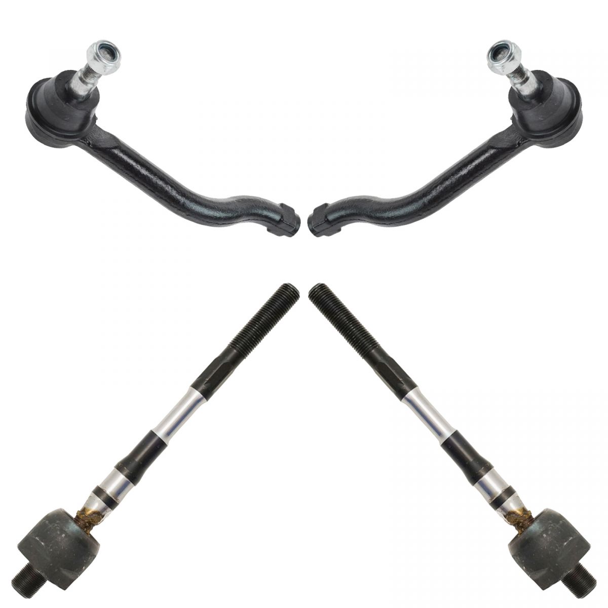 Tie Rod End Kit For Honda TRX500 Foreman 500 4x4 (2005-2017) - Includes Castle Nuts & Pins