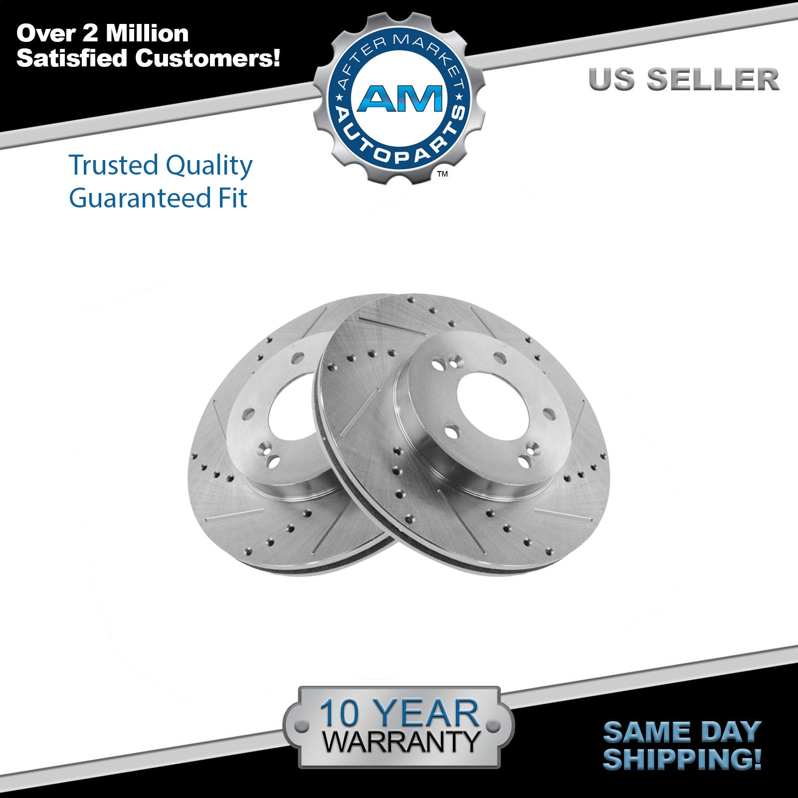2009 2010 2011 For Acura TL Coated Drilled Slotted Front Rotors