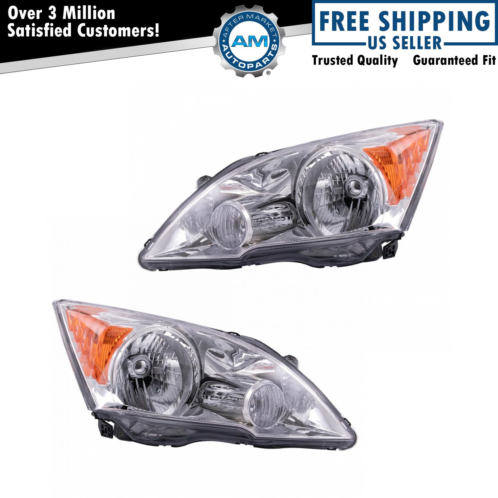 Headlight Set Fits 2007-2011 Honda CR-V