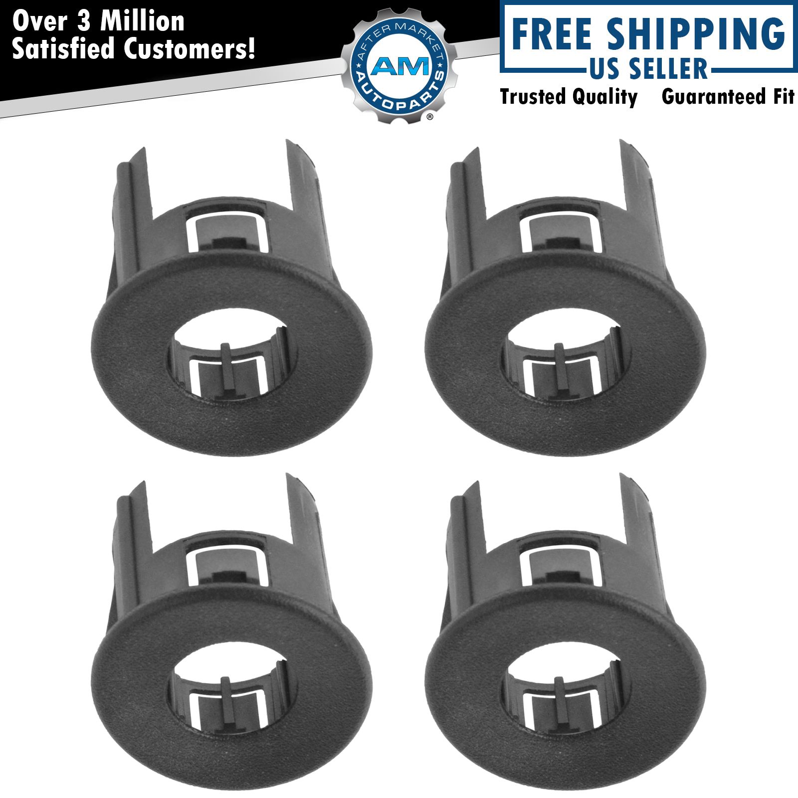 OEM Rear Bumper Parking Assist Sensor Bezel Black Plastic Set of 4 for GMC Chevy eBay